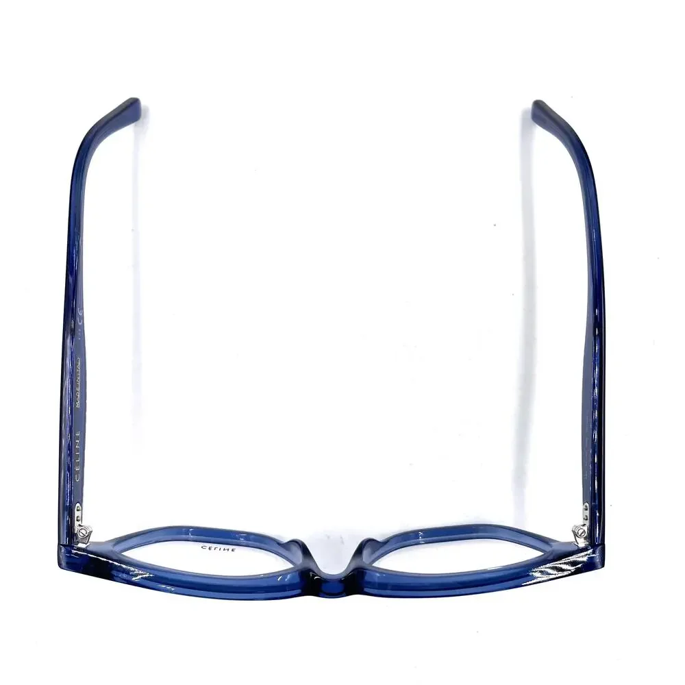 Celine Eyeglasses Blue Crystal Frames‎ Full Rim Square Optical CL50009I